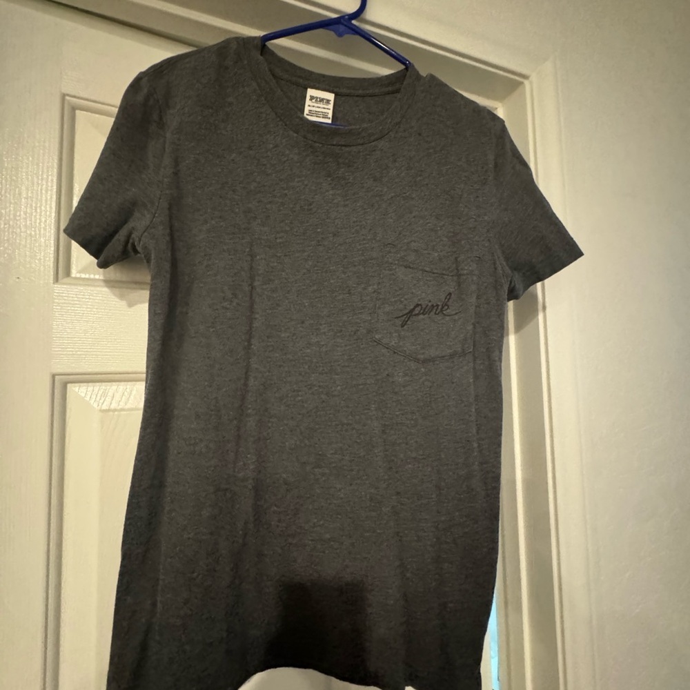 Gray PINK bling sequin  T-Shirt